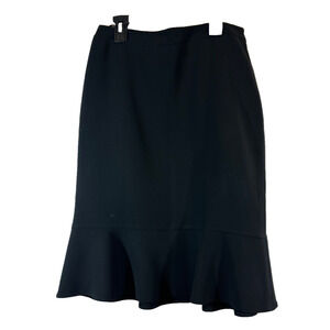 Marella Skirt size 4 Black made in Italy Career Designer Blended Fabric D47